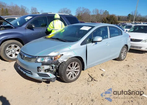 2012 Honda Civic Ex-L from USA, damaged, VIN 2HGFB2F98CH543961
